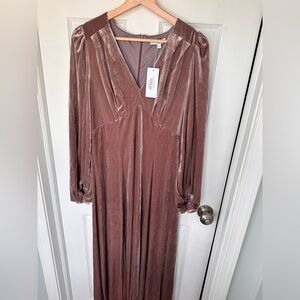 Baltic Born velvet mink maxi dress